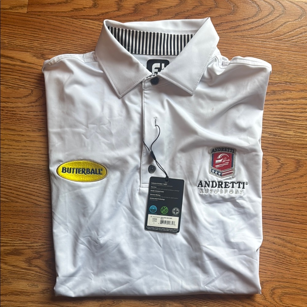 FJ Footjoy Exclusive Andretti Autosport x Butterball ProDry Fabric Polo